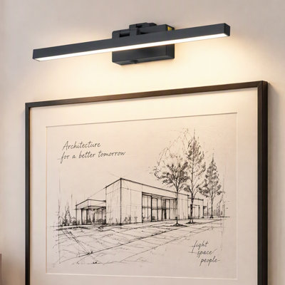 Applique murale moderne sans fil intégrée à DEL avec télécommande et minuterie