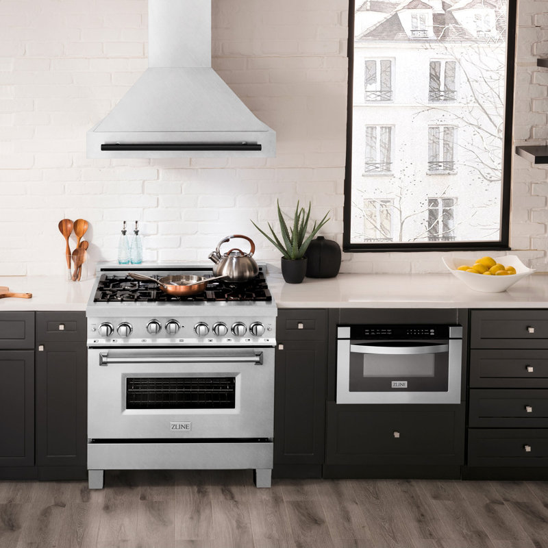 Autograph Edition 36" Fingerprint Resistant Stainless Steel Range Hood, Matte Black