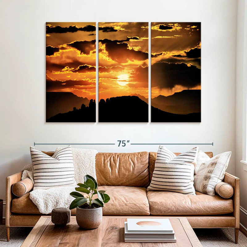 Alvord, coucher de soleil incroyable à Sedona, Arizona, H 36 po x l 57 po