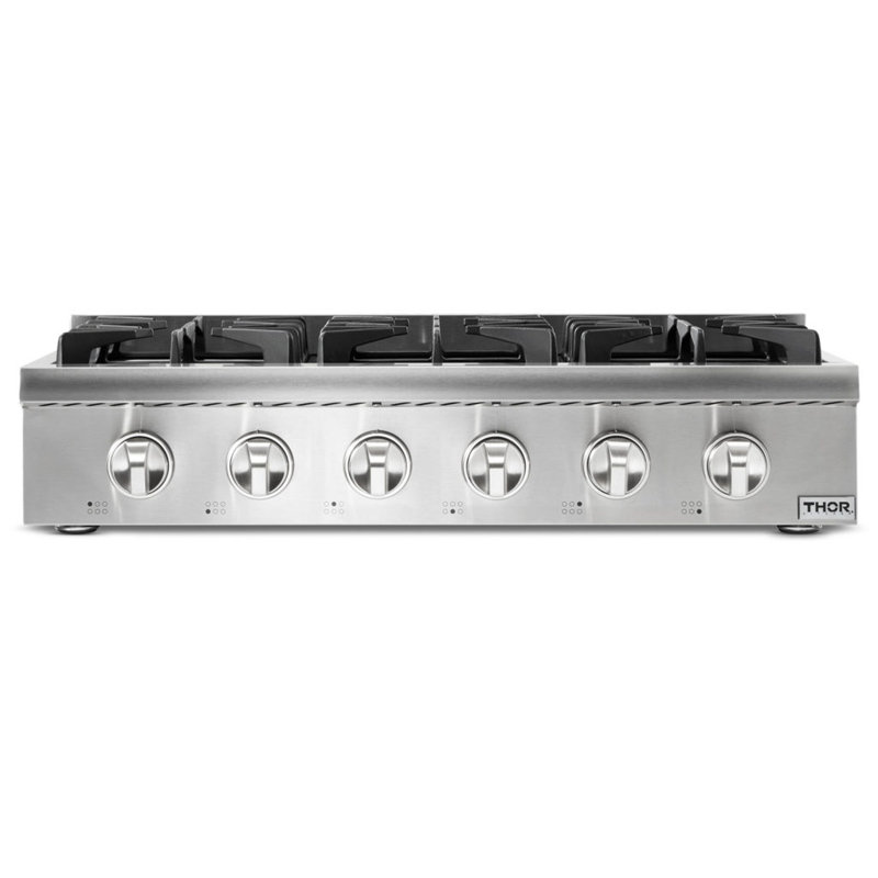 Plaque de cuisson au gaz 36 po avec 6 brûleurs