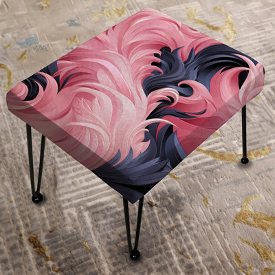 Pink Sphynx Spiral - Abstract Rectangle Ottoman
