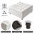 33.5"W Upholstered Square Coffee Table Storage Ottoman With Split Lift Top-124794781