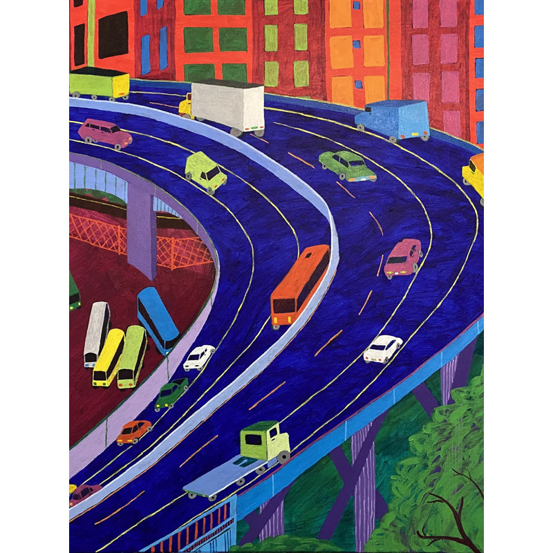 Weehawken, New Jersey Print by Sue Graef, 21.25" H x 17.25" W, White Mat
