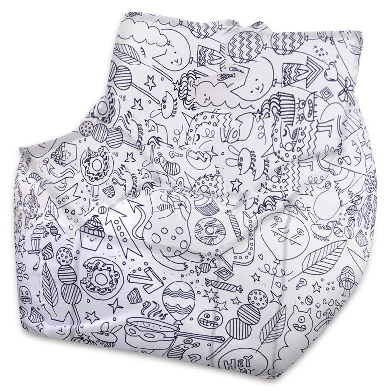 Fauteuil à billes Posh Creations, Coloriages de créatures - Toile