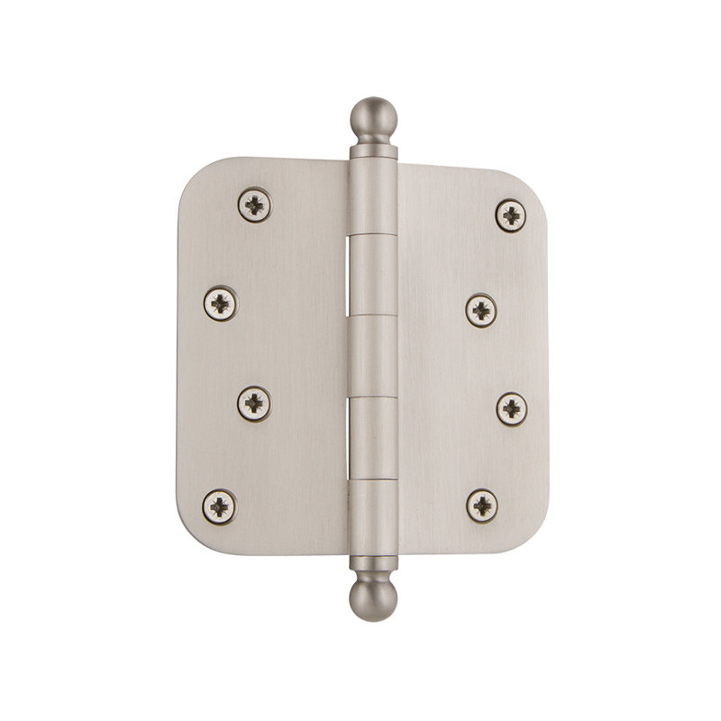Charnière de porte simple 4 po H x 4 po, Nickel satiné