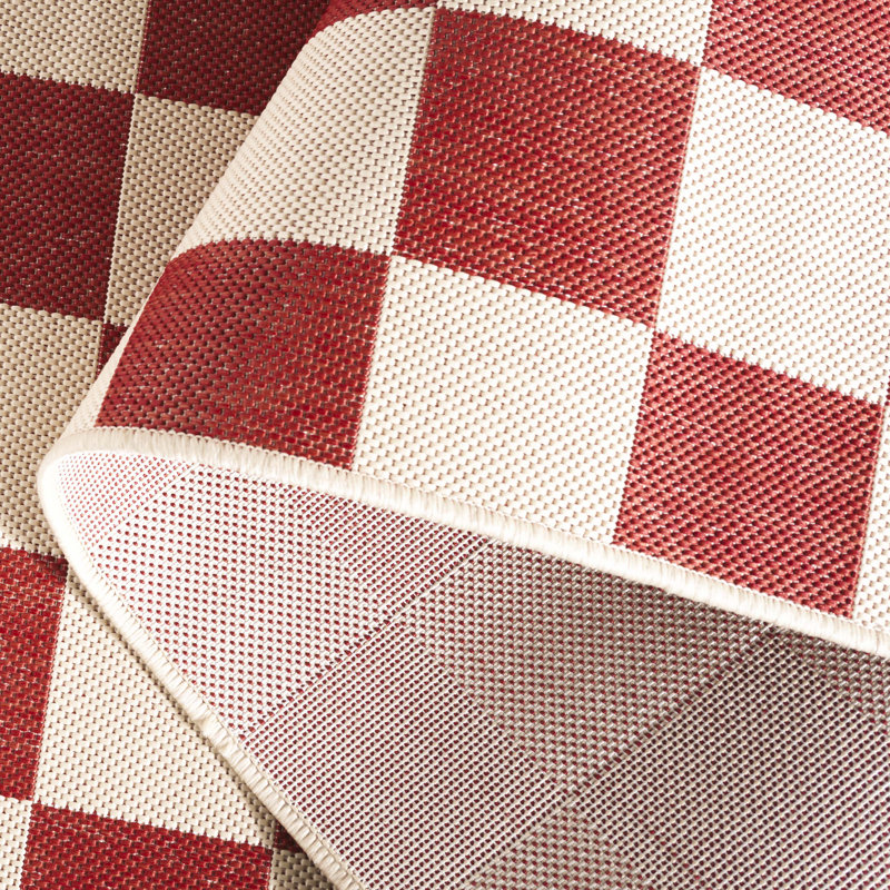 Menko Performance Checkered Rug, Runner 2'3" x 8'