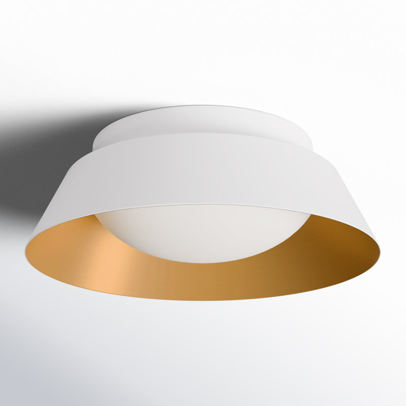 Lucida Tenby 2 Light Flush Mount, White