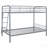 Glossy Silver Twin Over Twin Bunk Bed