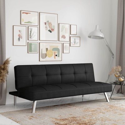 Serta Jameson 66.1" Tufted Convertible Sofa, Woven Polyester Fabric