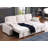 Chenille Fabric Reversible Sleeper Sectional With Storage Chaise, Drop-Down Table, Cup Holders And Charging Ports-384605899