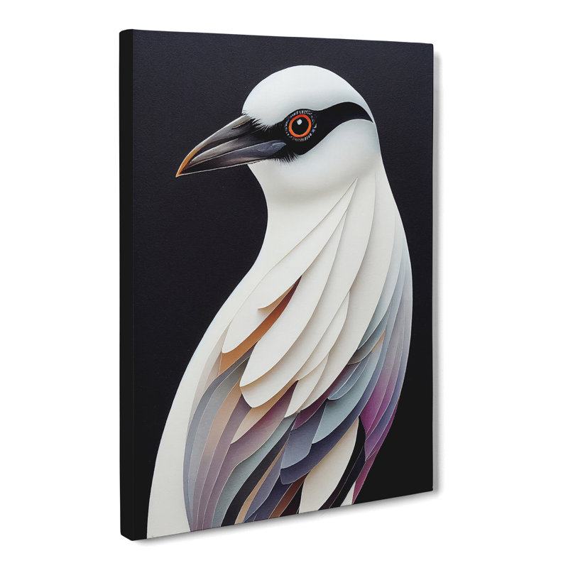 CAN-V0523-2875X White Bird - Wrapped Canvas Print, 60cm H x 40cm W