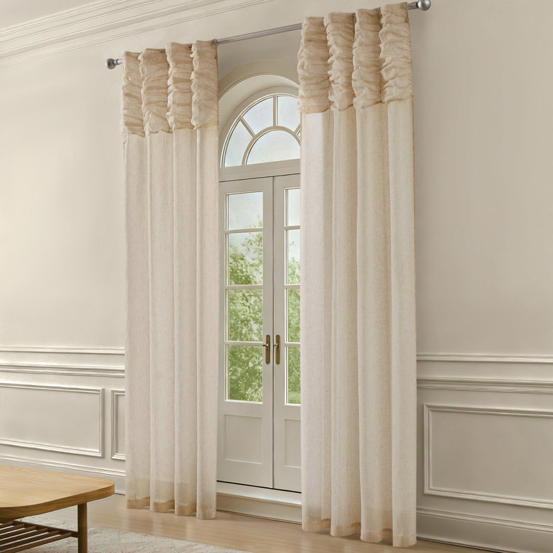 Dixie 37 in. W x 84 in. L Sheer Window Curtains Panel