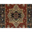 Tapis de couloir 2 pi 6 po x 8 pi rouge noué à la main avec motif Dileo néo-zélandais tissé à la main et tissé plus dense
