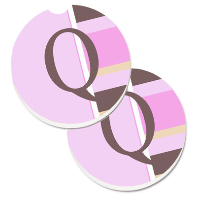 Sous-verre voiture monogramme initial
