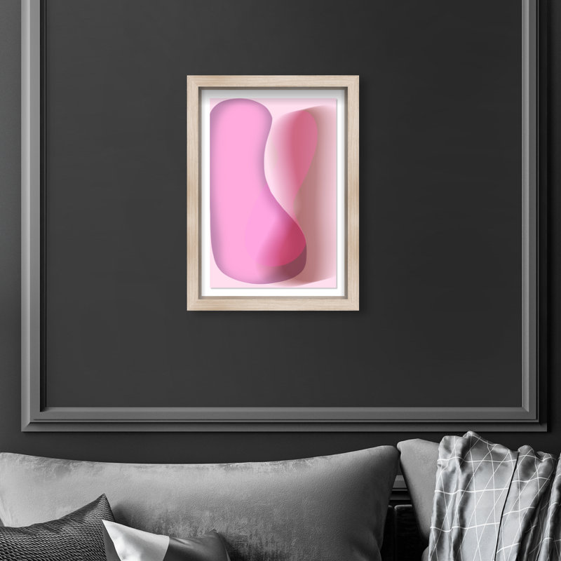 Dancing Lovers Print by Oliver Gal, 16.5"H x 11.5"W, Natural Oak Shadowbox