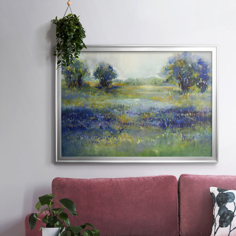 Vue de fleurs sauvages, H 14 po x l 20 po x P 1,5 po, Argent