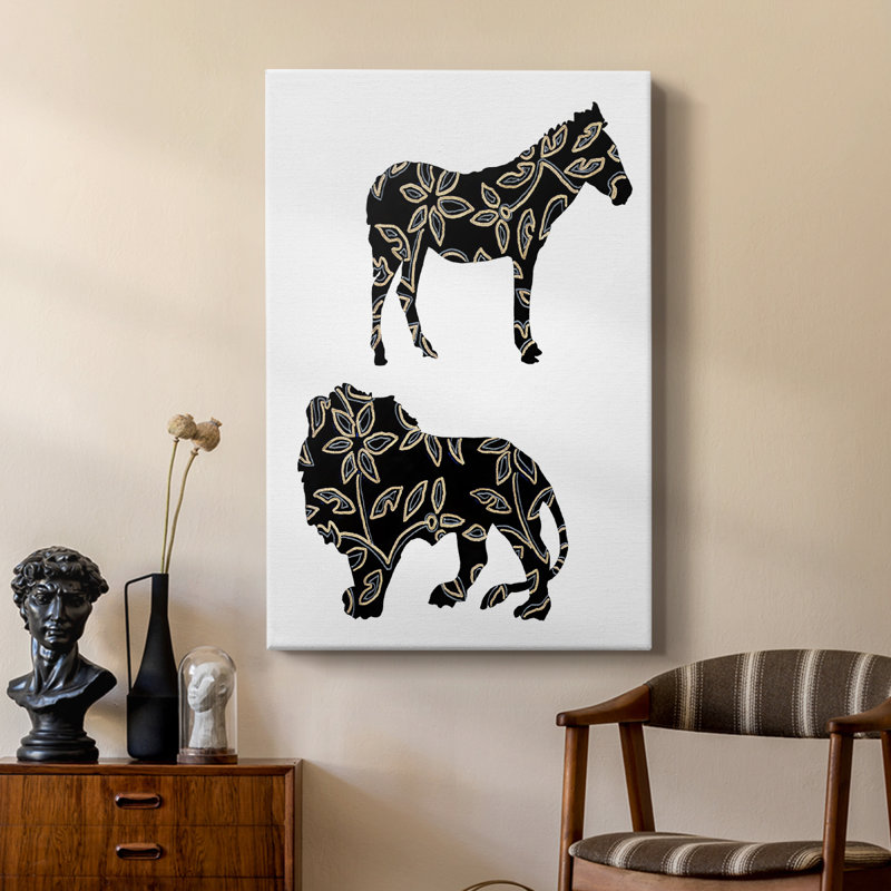 Animaux de safari ornementaux I - galerie Cavas sur mesure, H 12 po x l 8 po