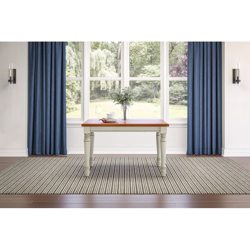 Larchwood Extendable Solid Wood Base Dining Table, Off-White