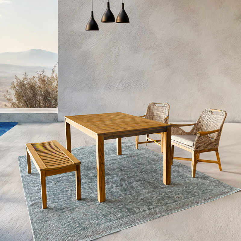 Sydney 4-Person Teak Patio Dining Sets with Cushion