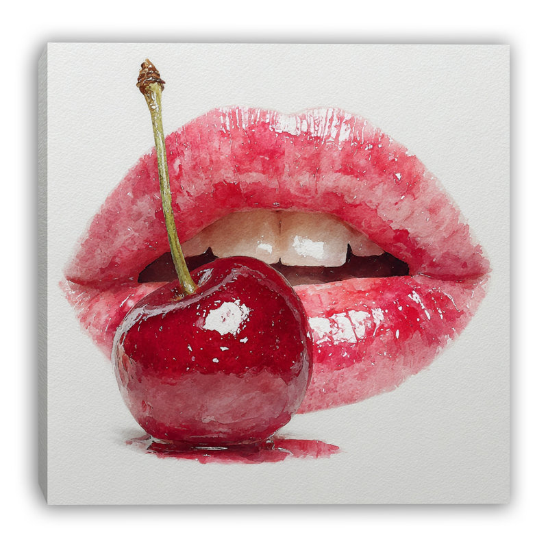 «Cherry Indulgence», art mural sur toile tendue, L 40 po x H 40 po x P 1,5 po