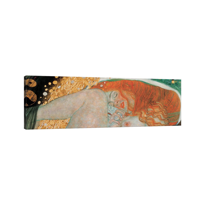 Danae, Horizontal by Gustav Klimt - Wrapped Canvas Panoramic Painting, 152.4 cm H x 50.8 cm W x 1.91 cm D
