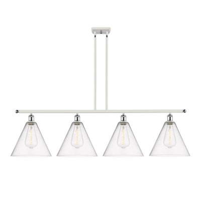 Luminaire suspendu linéaire à 4 lumières pour îlot de cuisine Anastasya