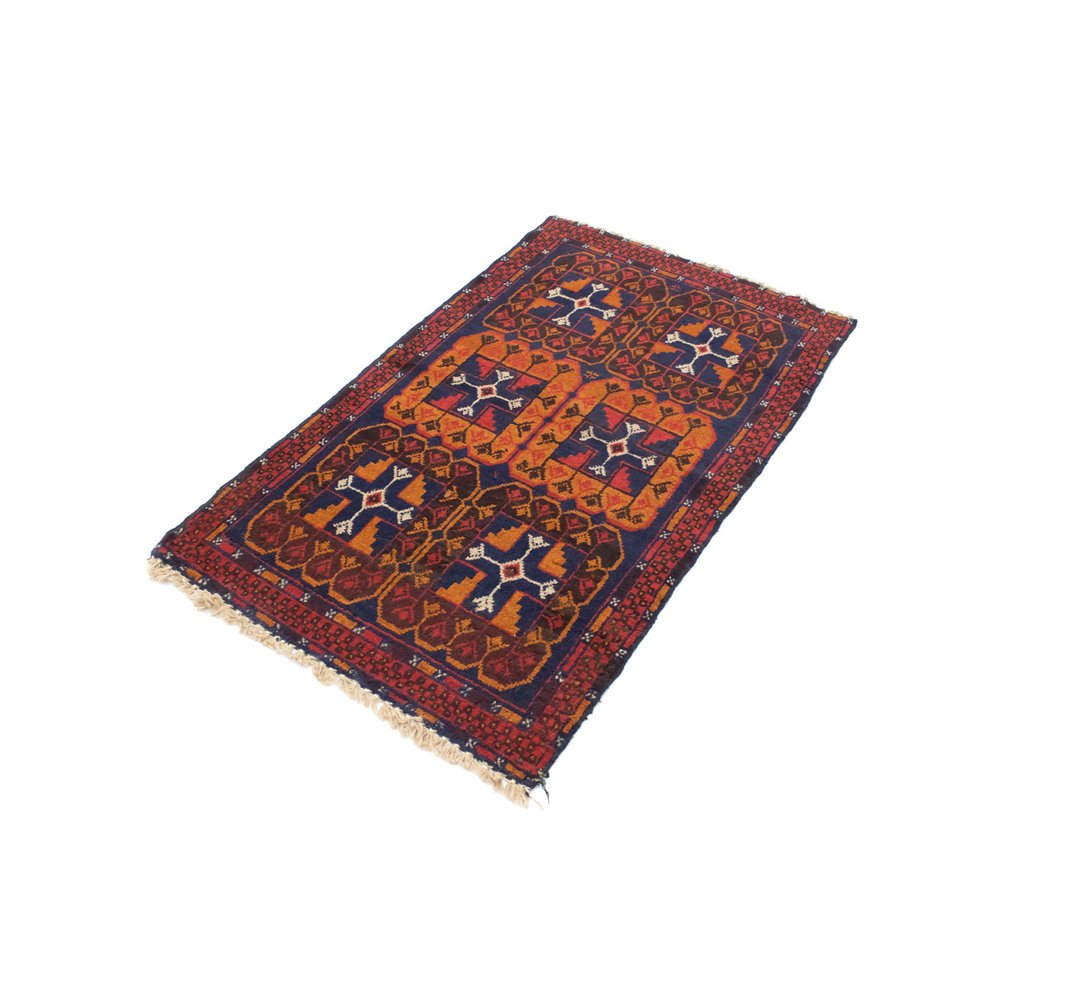 Colerane Hand Hooked Wool Blue Indoor/Outdoor Rug