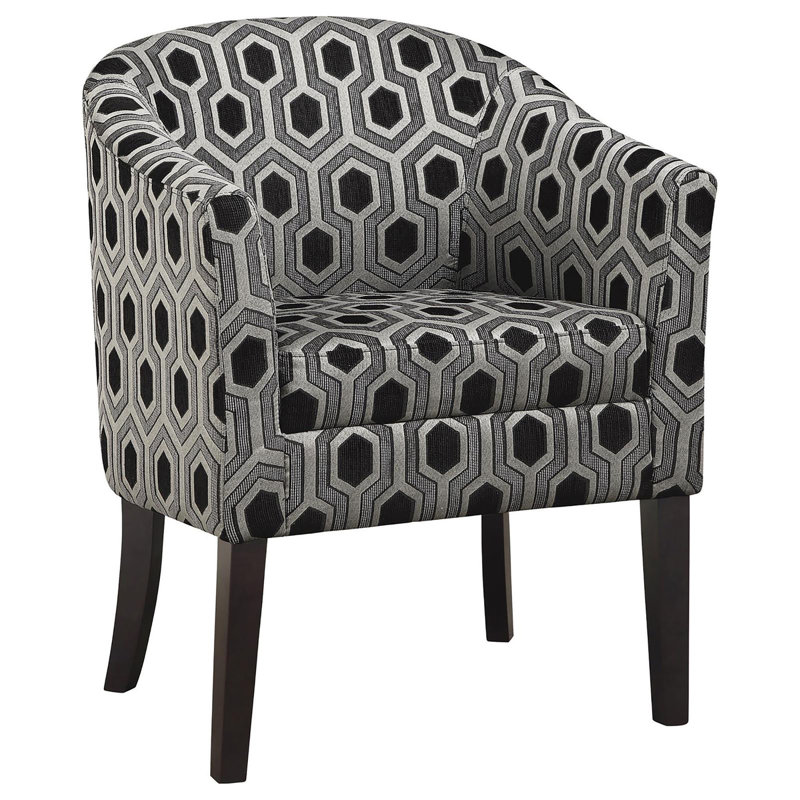 Fauteuil d'appoint gris et noir