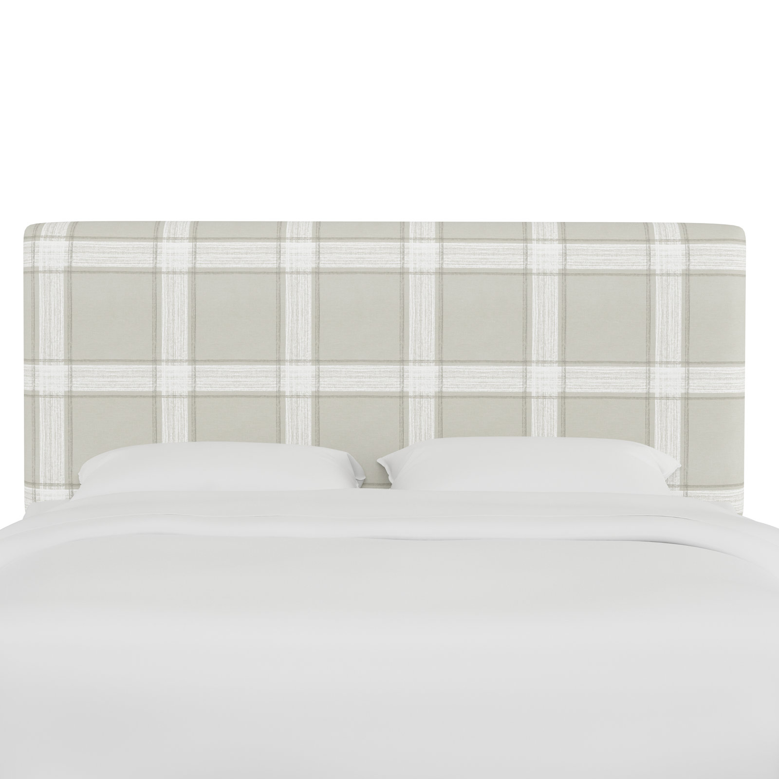 Eisley Upholstered Panel Headboard, California King, Marley Plaid Feather