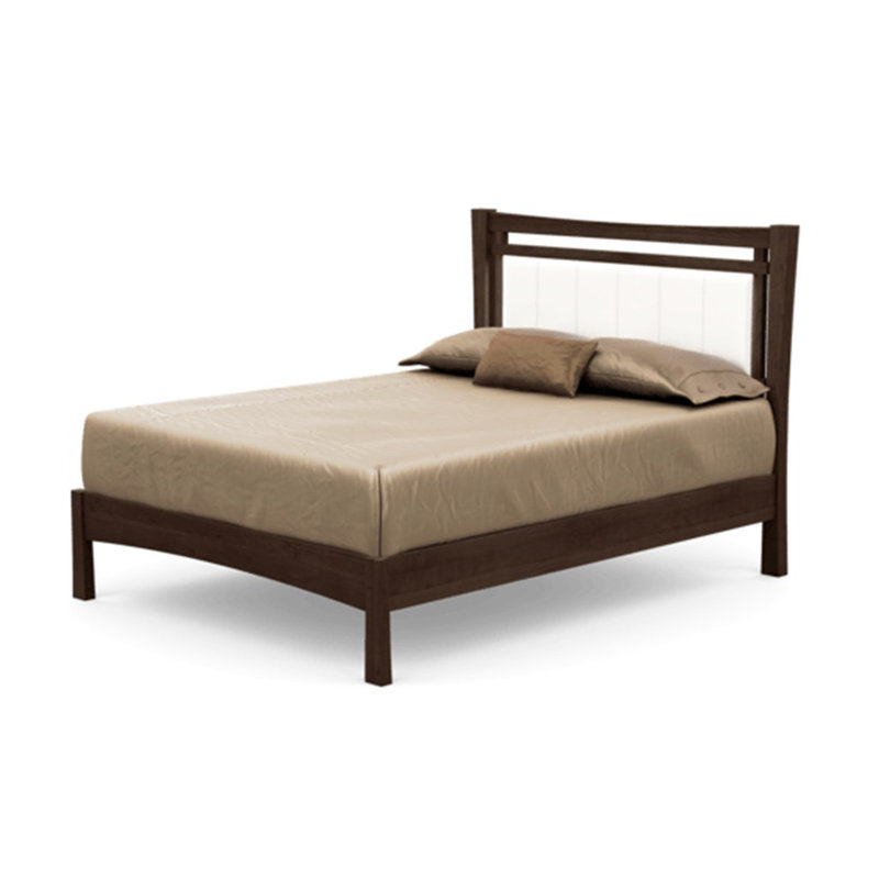 Monterey Upholstered Bed, Queen, Ebony, Autumn Cherry