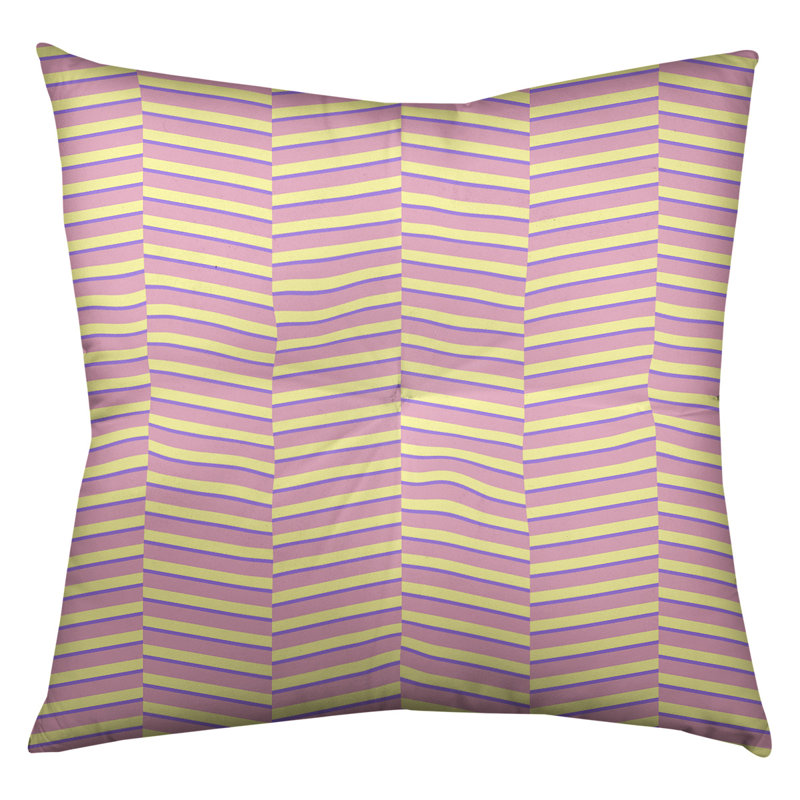 Coussin Rhonda, 30 po x 30 po, Rose-mauve / jaune