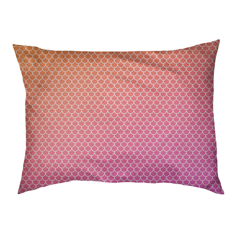 Coussin d'extérieur Campion, Très grand (l 52 po x P 42 po x H 17 po), Orange/mauve