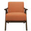 Chaise de style rétro Brockenhurst en orange: bois massif, tissu texturé, orange noyer Revêtement: structure en bois, finition-125223516