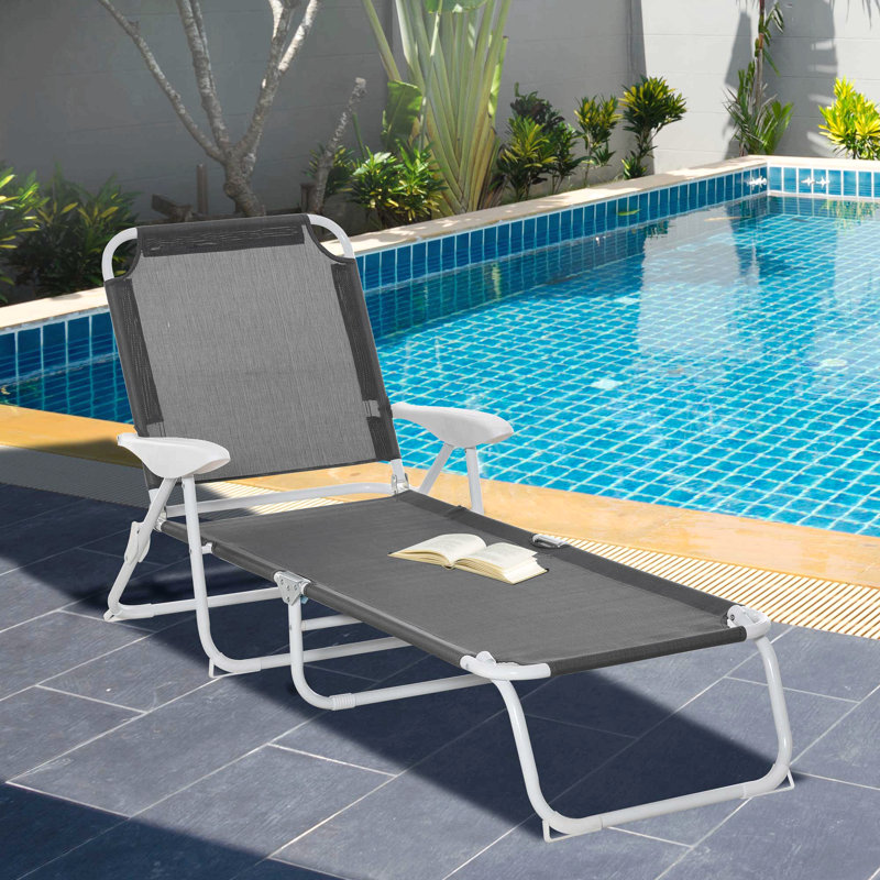 Lit de camp pliable Arlmont & Co., Gris foncé