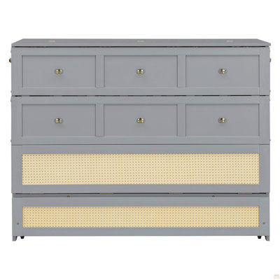 Full Size Murphy Bed with Large Drawers