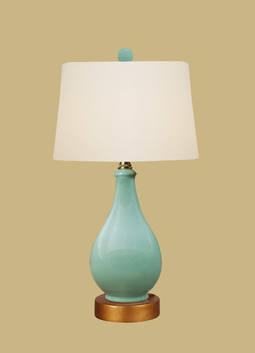 Presley Porcelain Table Lamp, Spa Blue
