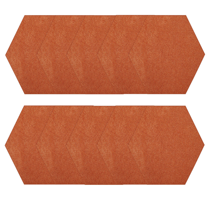 Ensemble de tapis intérieur / extérieur en polyester touffeté à la machine Bucz, Hexagone 2 pi x 2 pi