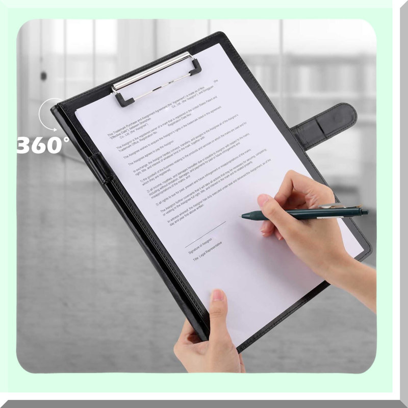 A4 Leather Padfolio for Documents and Business Use