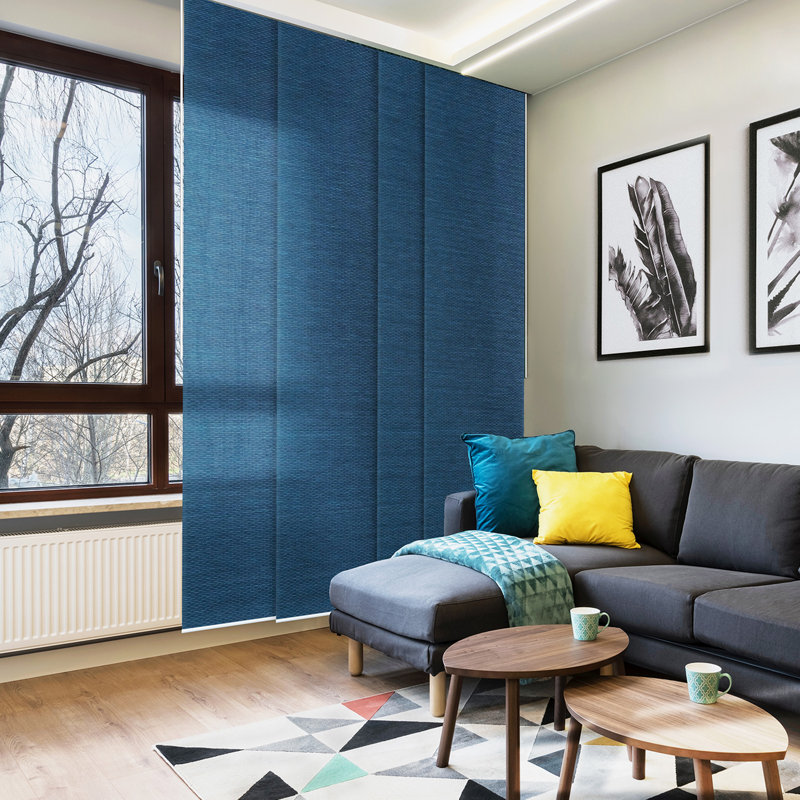 Store vertical semi-diaphane Sharmaine Elements, Saphire