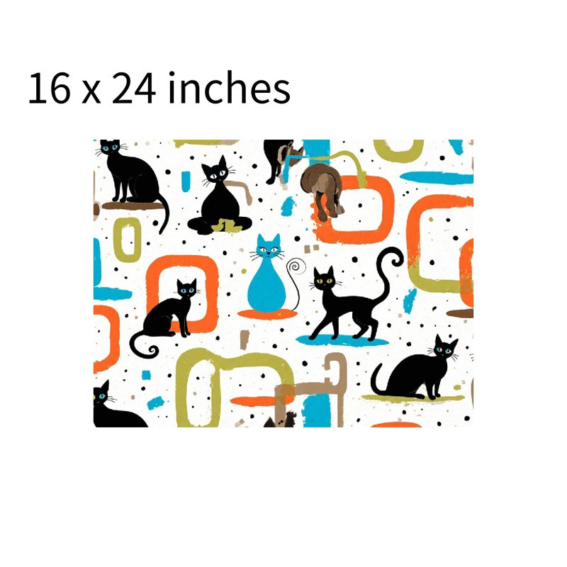 Tapis pour salle de bain Cat & Shape, 16 x 24
