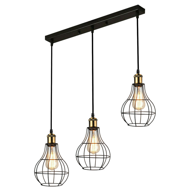 Aucoin 3 - Light Black Cluster Pendant