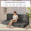 Matelas pliant de 8 po d'épaisseur avec poignées et canapé capitonné (cadre non inclus) Matelas pliable polyvalent-2040397474