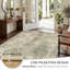 Tapis vert lavable vert rétro Boho, tapis floral antidérapant doux à poils courts pour le salon et la chambre à coucher