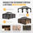 Hardtop Gazebo, Permanent Metal Gazebo With Galvanized Steel Double Roof And Aluminum Frame, Curtain And Netting, Large Pavilion Gazebo, Wood Looking-111084767