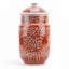 Red Lidded Jar with Floral Band