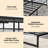 Low Profile 6 Inch Metal King Bed Frame with Steel Slats, No Box Spring Needed, Heavy Duty Support