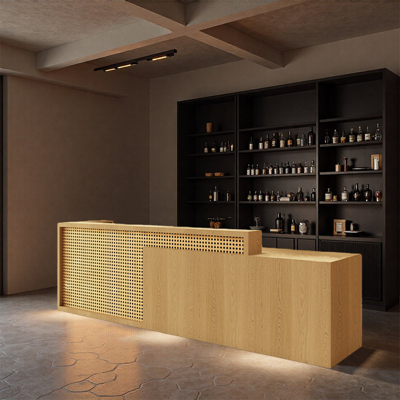 Comptoir de bar contemporain - Conception polyvalente pour les bars, les bars, les bars et les espaces de divertissement