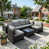 Black Rattan Light Gray