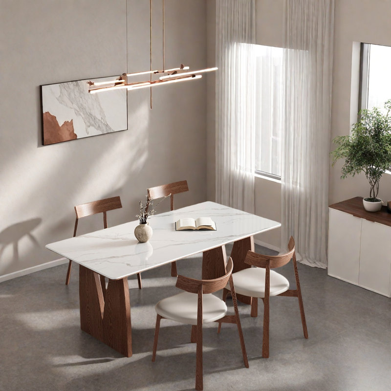 Ensemble de salle à manger Minimalist, H 29,5 po x L 55,1 po x l 31,4 po