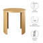 Table de bout ronde en bois Aspect
